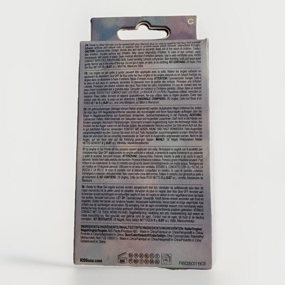 KISS Voguish Fantasy Nails Short Length 28ct Set w/ Glue FV10YX Iridescent NEW - Picture 2 of 4